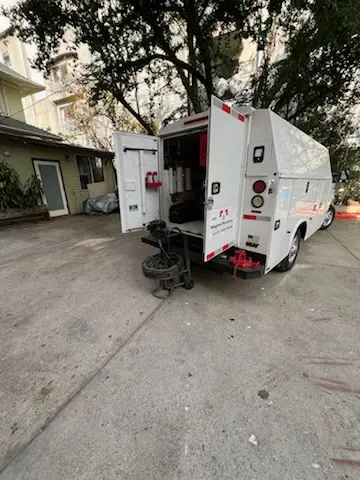 Magnet Plumbing service vehicle on-site for Sewer Line Repair in Estero